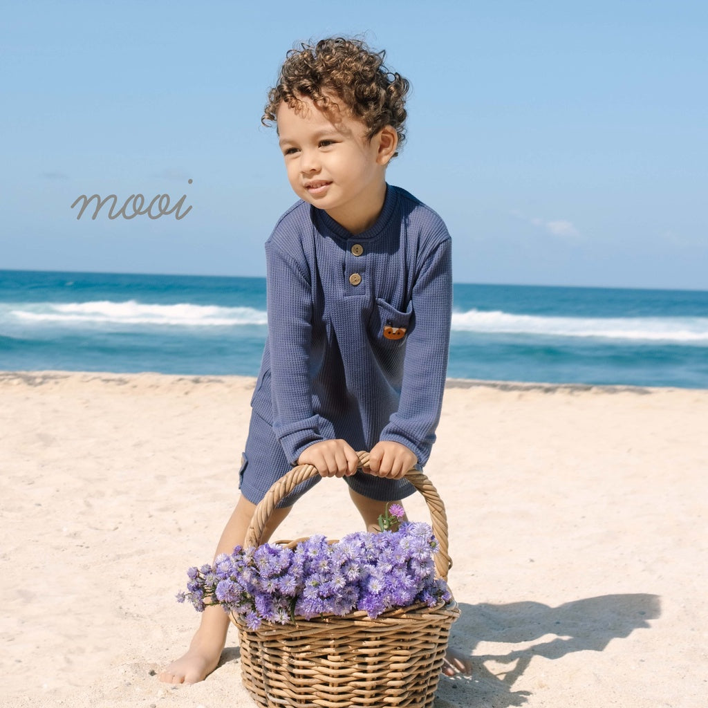 Mooi Sweater Anak Ara Pocket Waffle Top