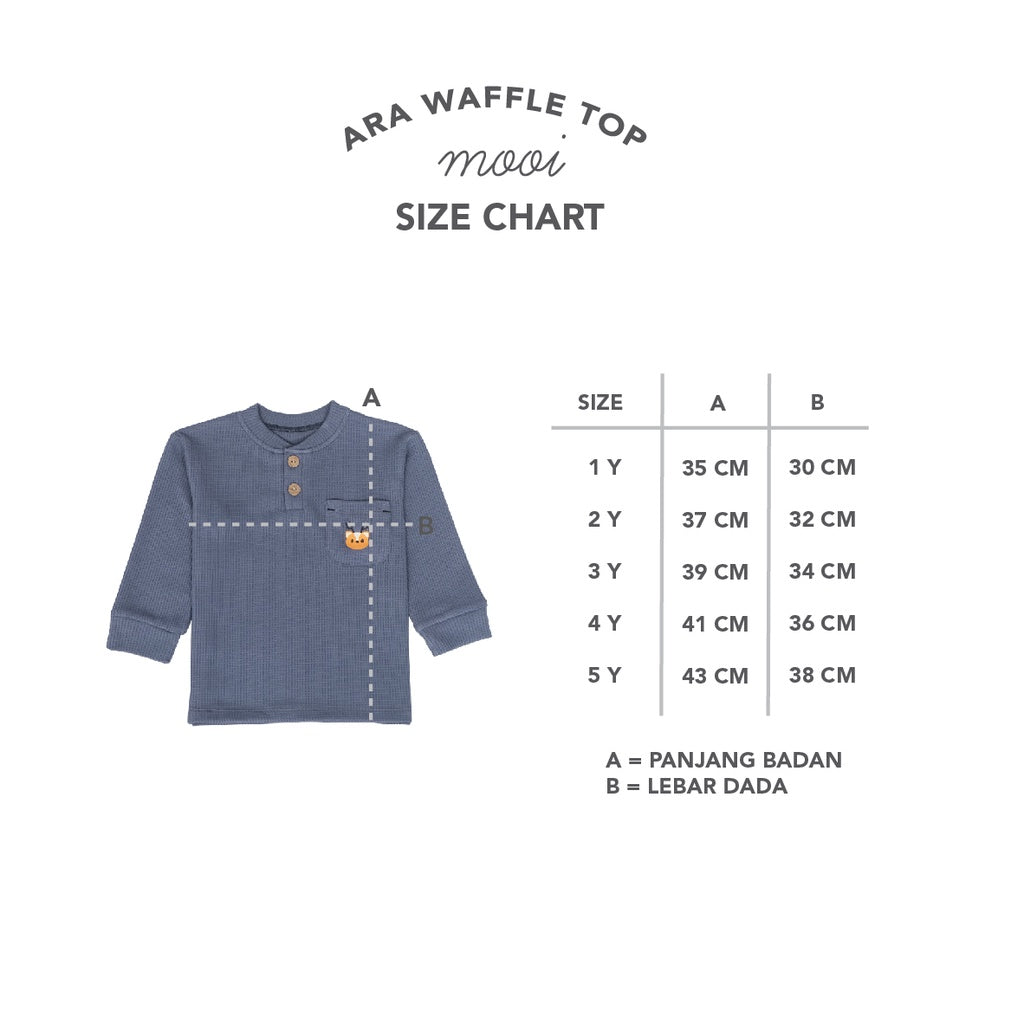 Mooi Sweater Anak Ara Pocket Waffle Top