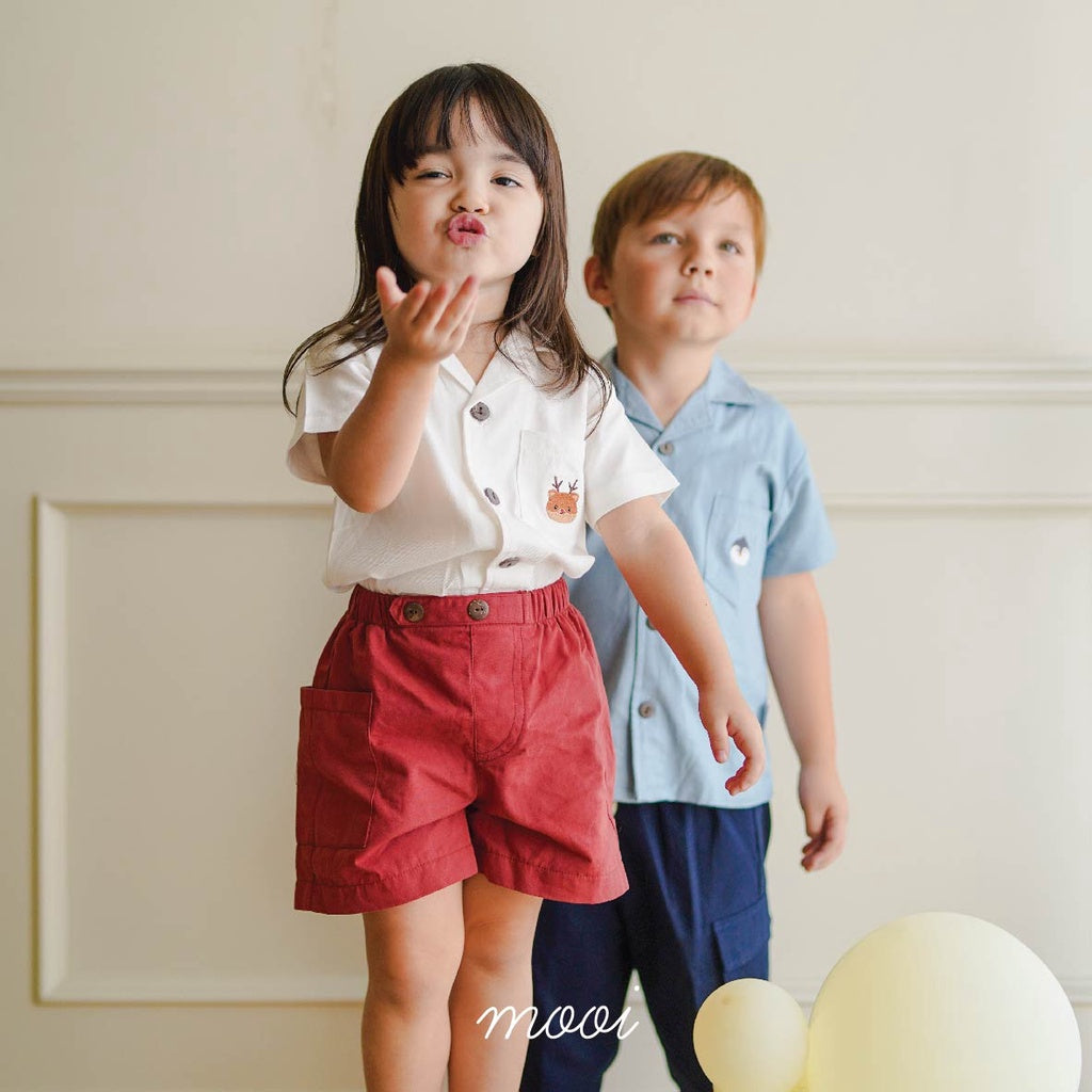 Mooi Celana Pendek Anak Perempuan Lulla Button Pants