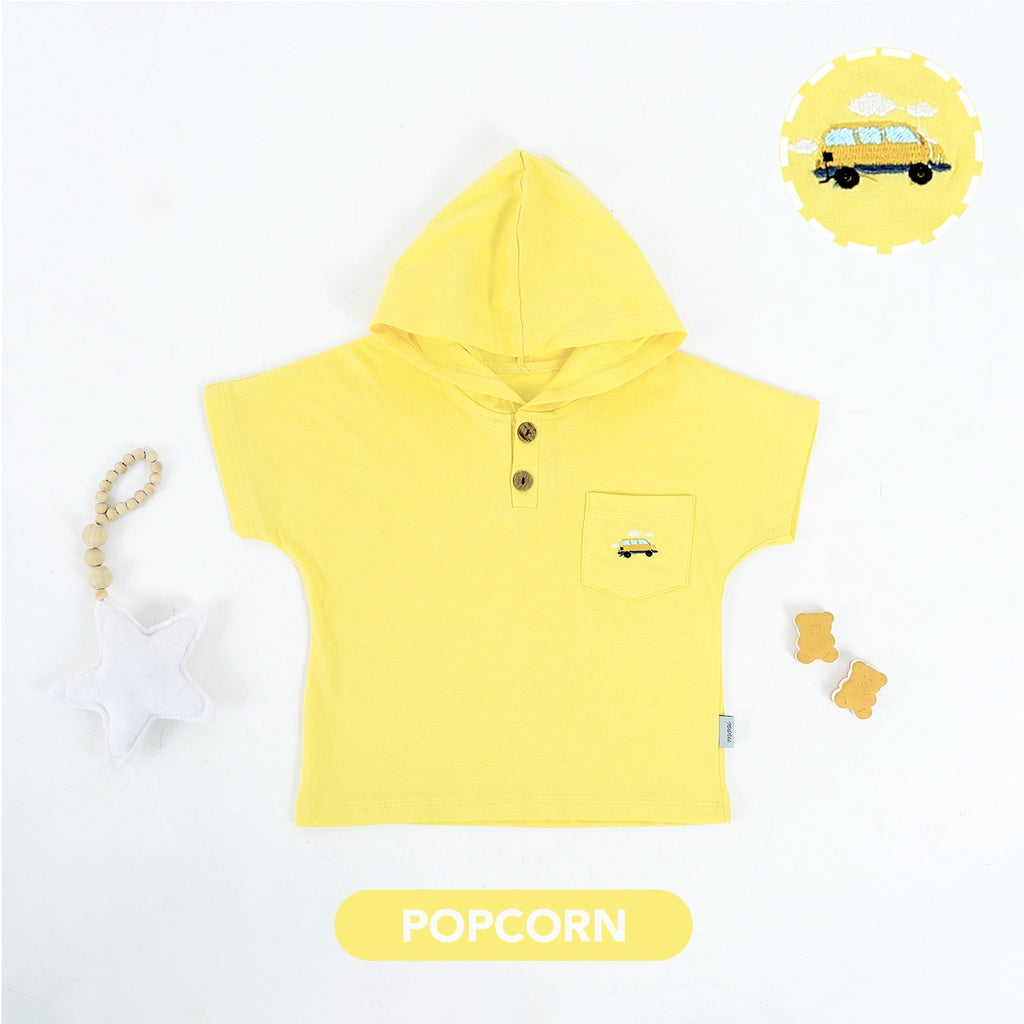 Mooi Atasan Hoodie Pendek Anak Kenzo Top