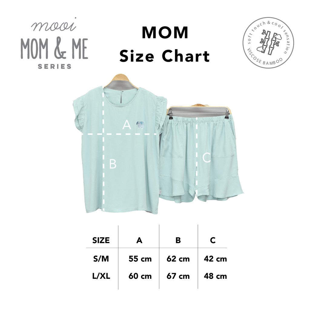 Mooi Setelan Piyama Wanita Kika Ruffle Set (MOM)