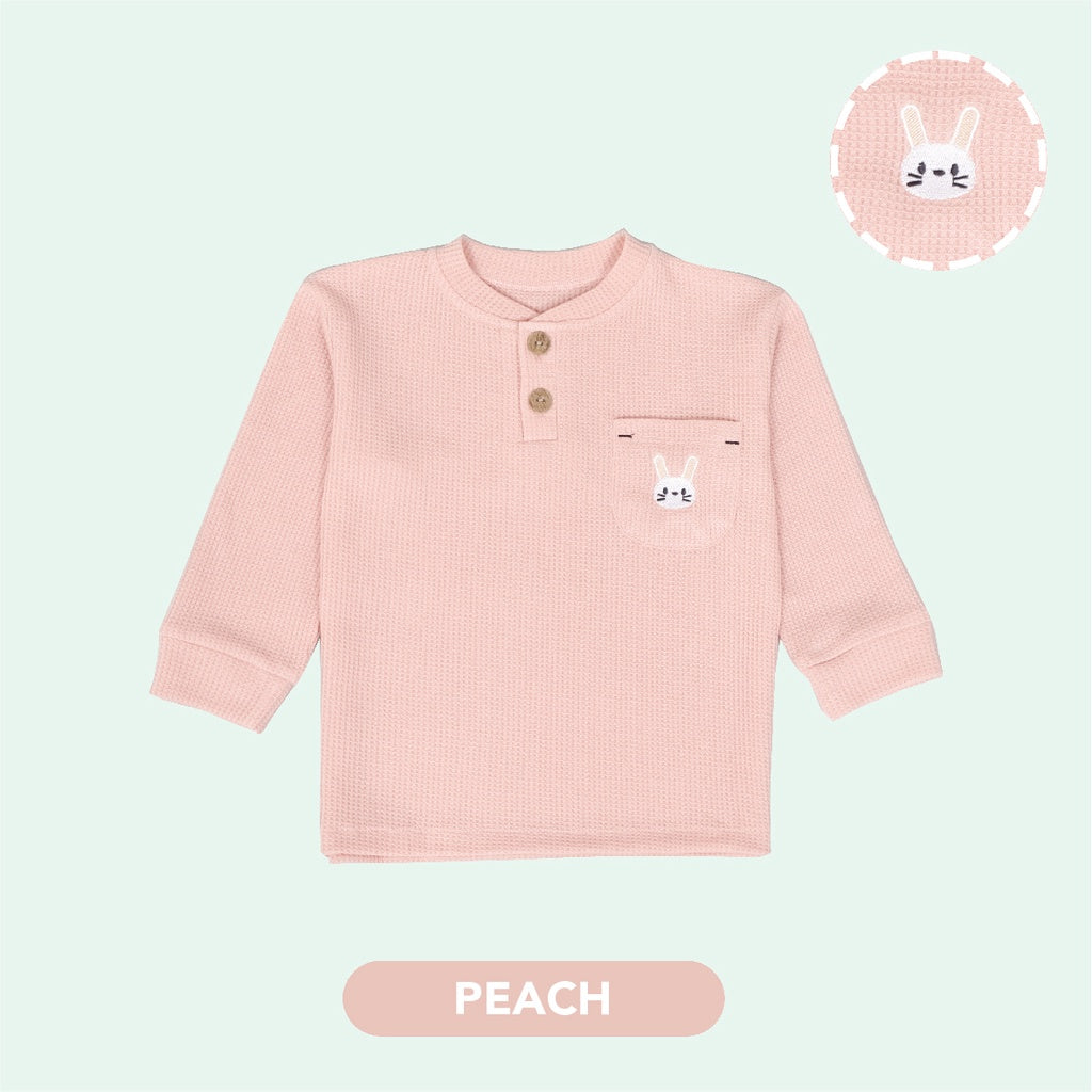 Mooi Sweater Anak Ara Pocket Waffle Top