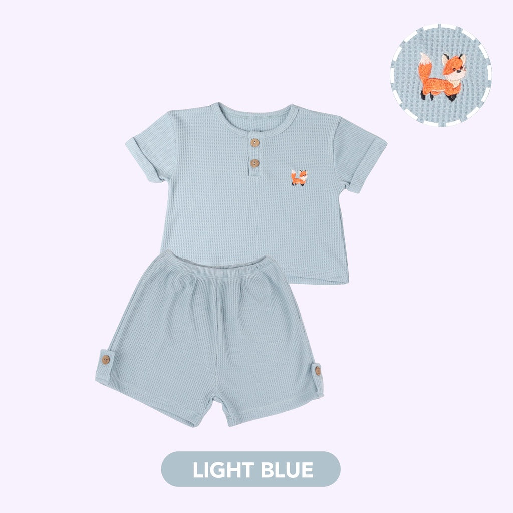 Mooi Setelan Anak Shirt Waffle Set