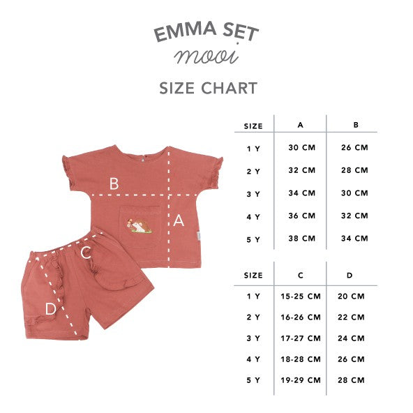 Mooi Setelan Anak Perempuan Ruffle Emma Set