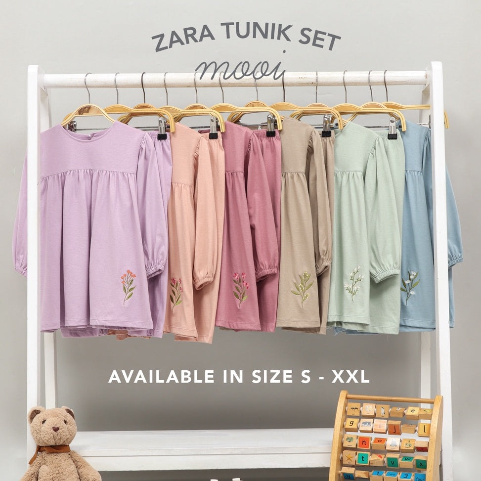 Mooi Setelan Anak Perempuan Zara Tunik Set