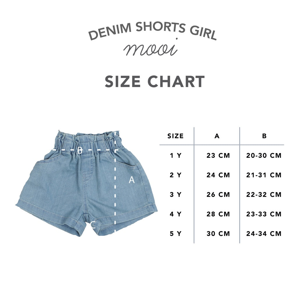Mooi Celana Jeans Anak Perempuan Kids Denim Shorts Girl