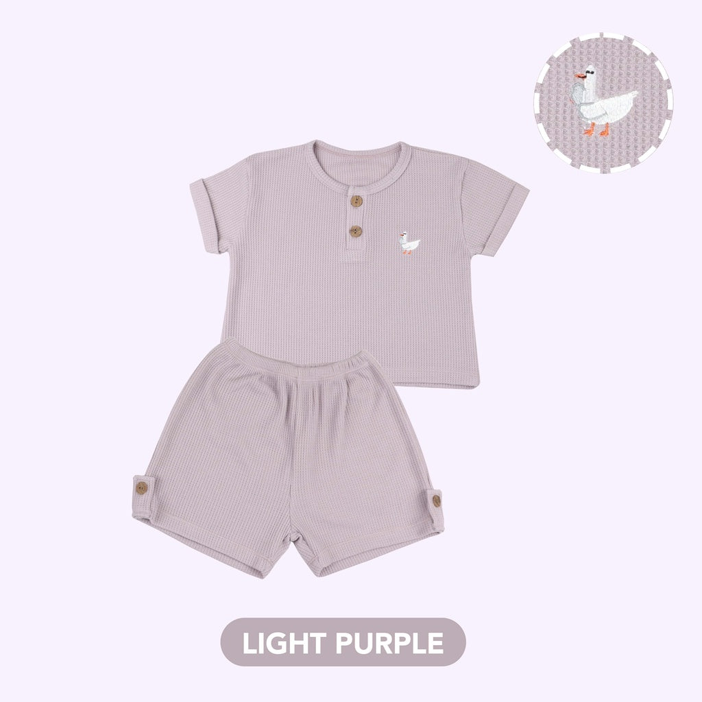 Mooi Setelan Anak Shirt Waffle Set