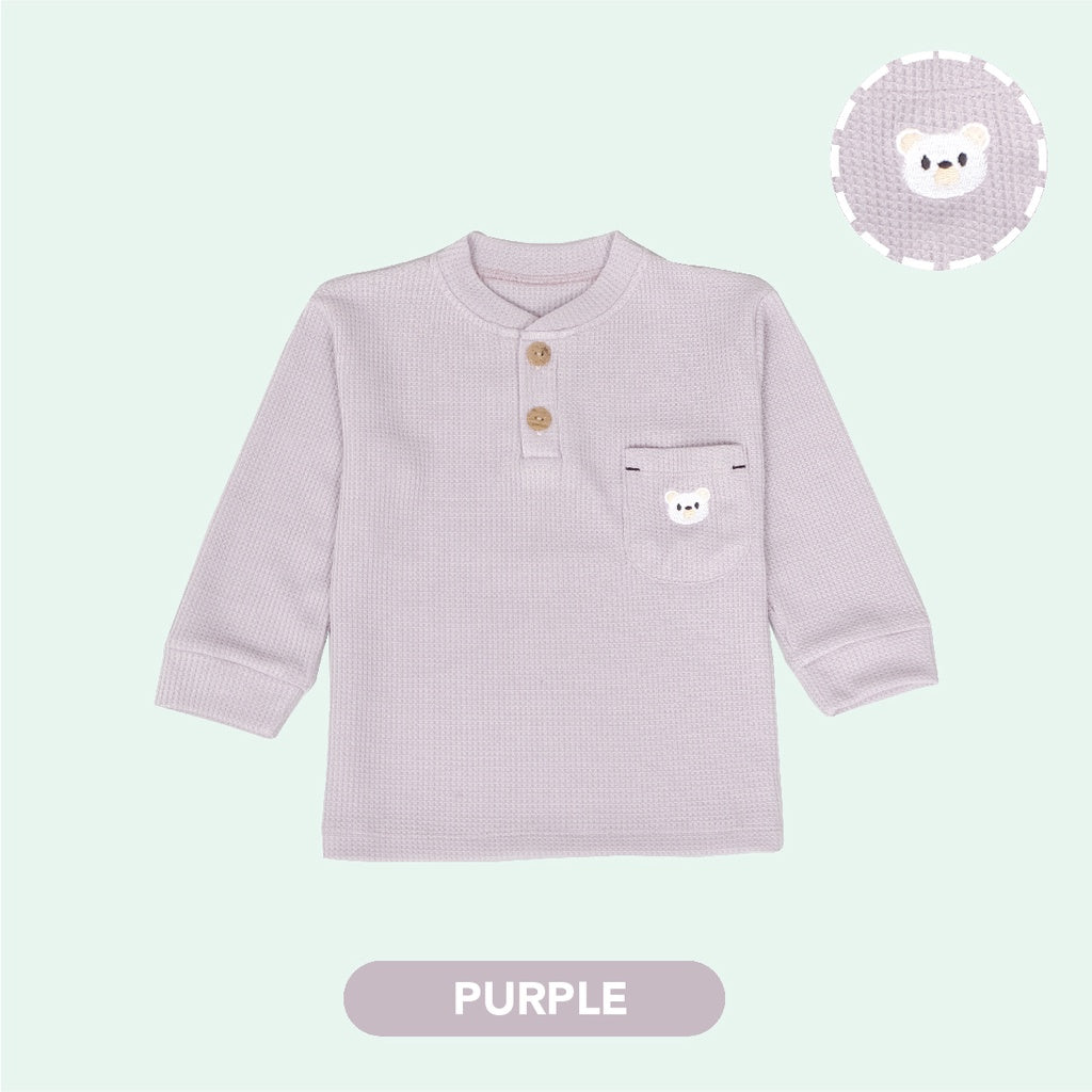 Mooi Sweater Anak Ara Pocket Waffle Top