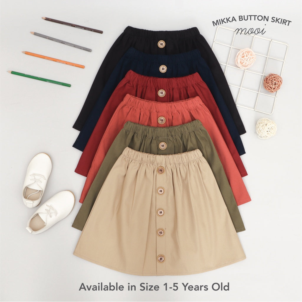 Mooi Rok Anak Perempuan Mikka Button Skirt