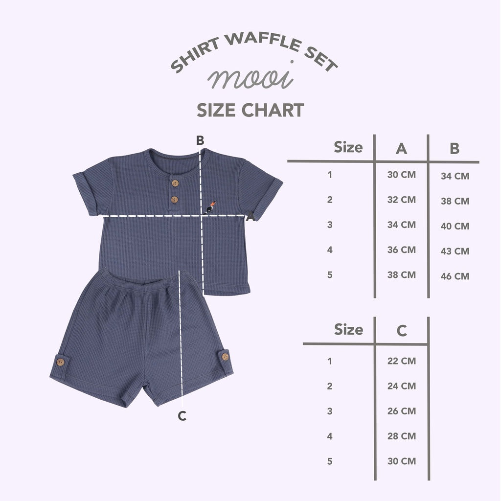 Mooi Setelan Anak Shirt Waffle Set