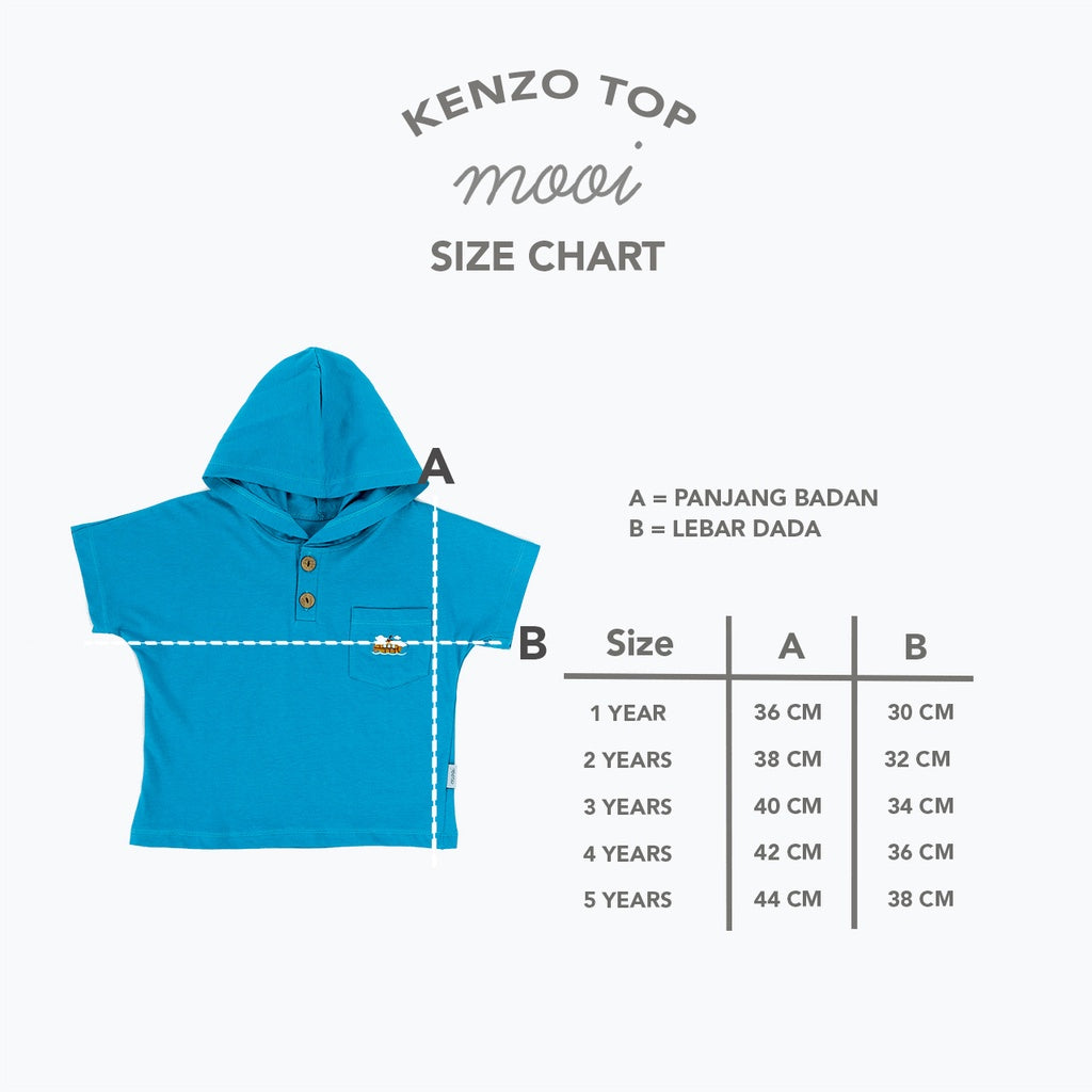 Mooi Atasan Hoodie Pendek Anak Kenzo Top