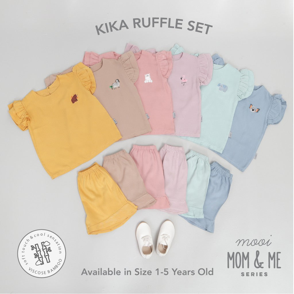 Mooi Setelan Anak Perempuan Kika Ruffle Set