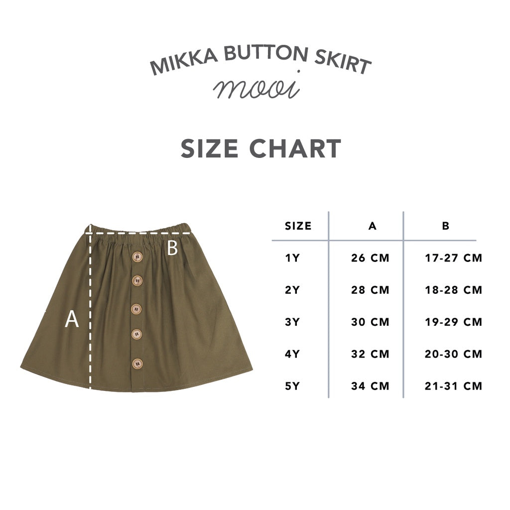 Mooi Rok Anak Perempuan Mikka Button Skirt