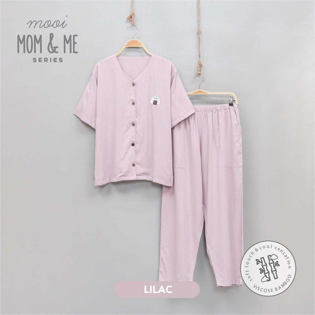 Mooi Piyama Wanita Basic Long Set Bamboo Viscose