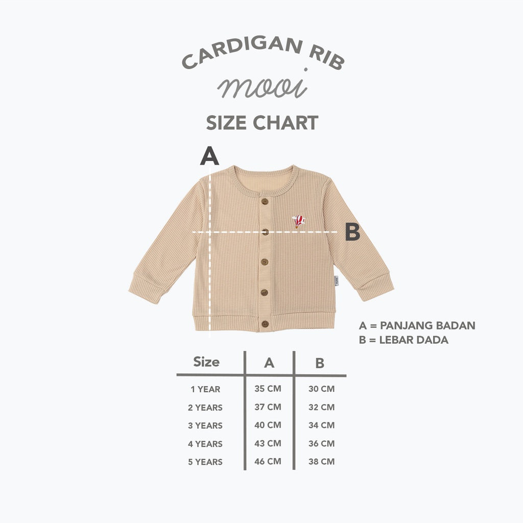 Mooi Cardigan Anak Cardigan Rib