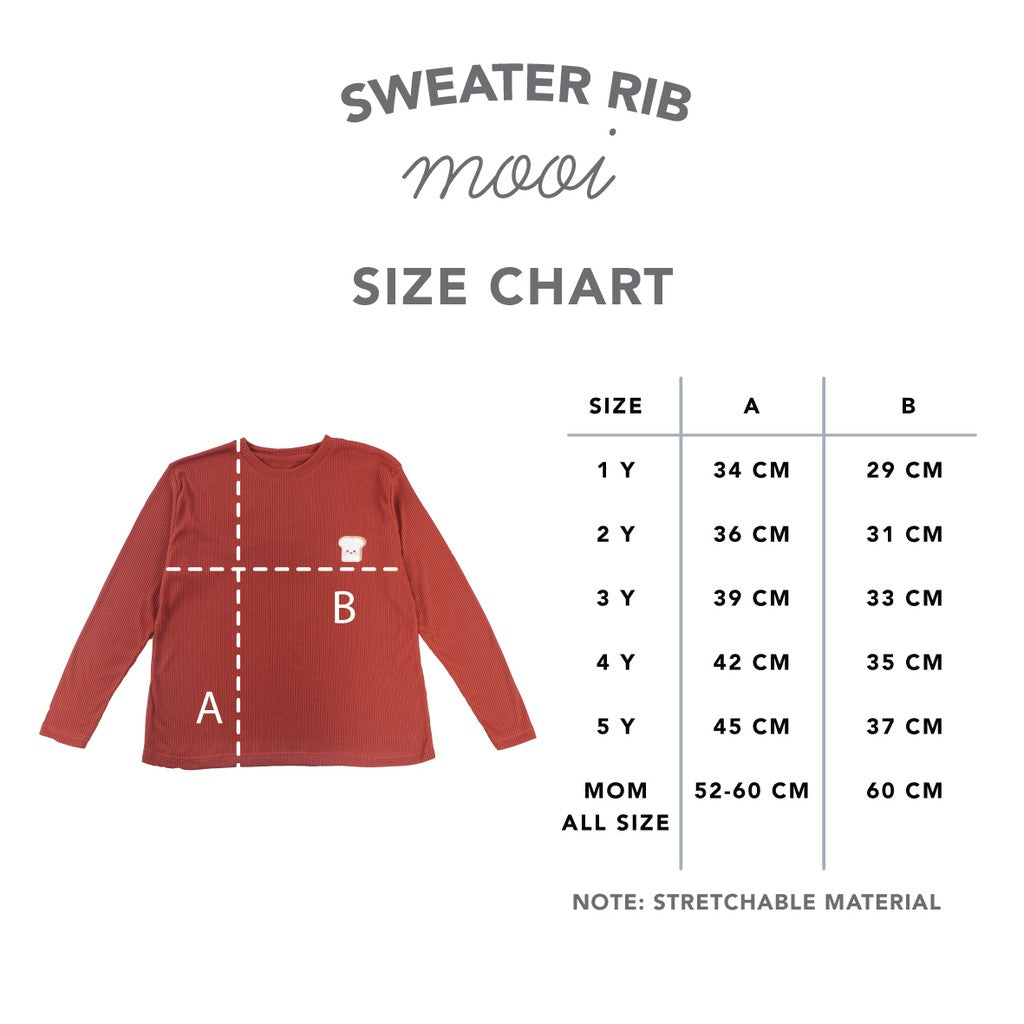 Mooi Sweater Rib Wanita Knit (MOM)
