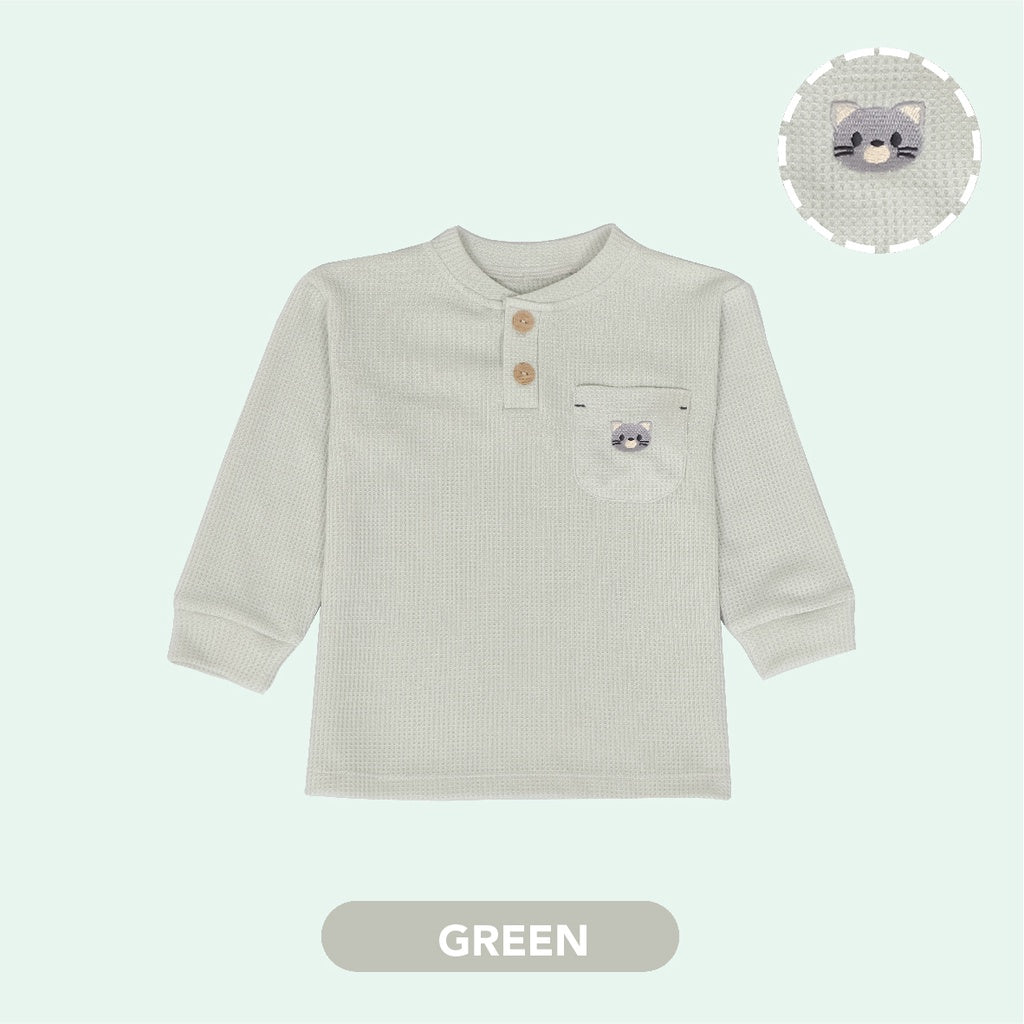 Mooi Sweater Anak Ara Pocket Waffle Top