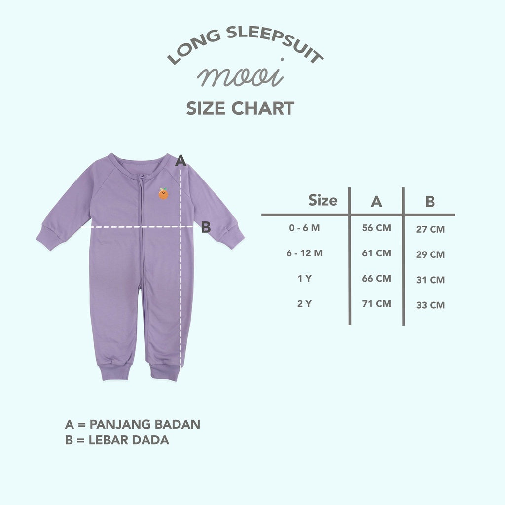 Mooi Long Sleepsuit Baby Baju Tidur Bayi Jumper Bayi