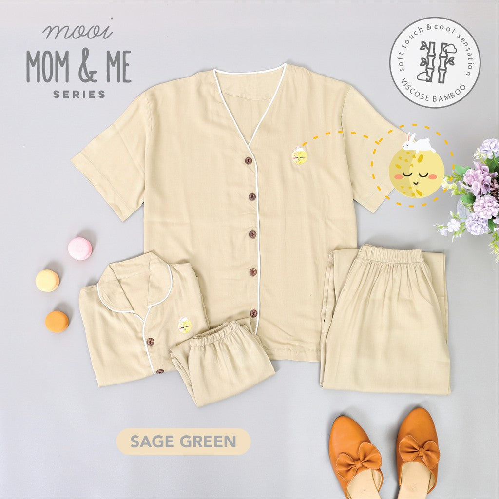 Mooi Piyama Wanita Setelan Panjang Bamboo Viscose