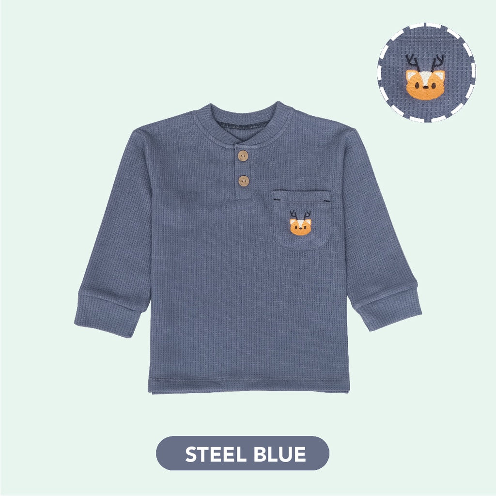 Mooi Sweater Anak Ara Pocket Waffle Top