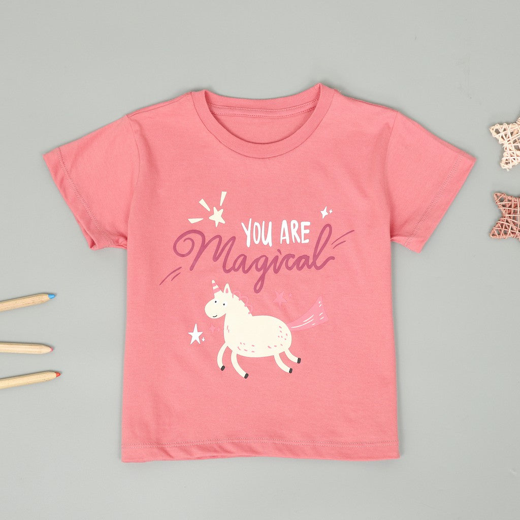 Mooi Kaos Anak Perempuan Graphic Tee Pink Magical
