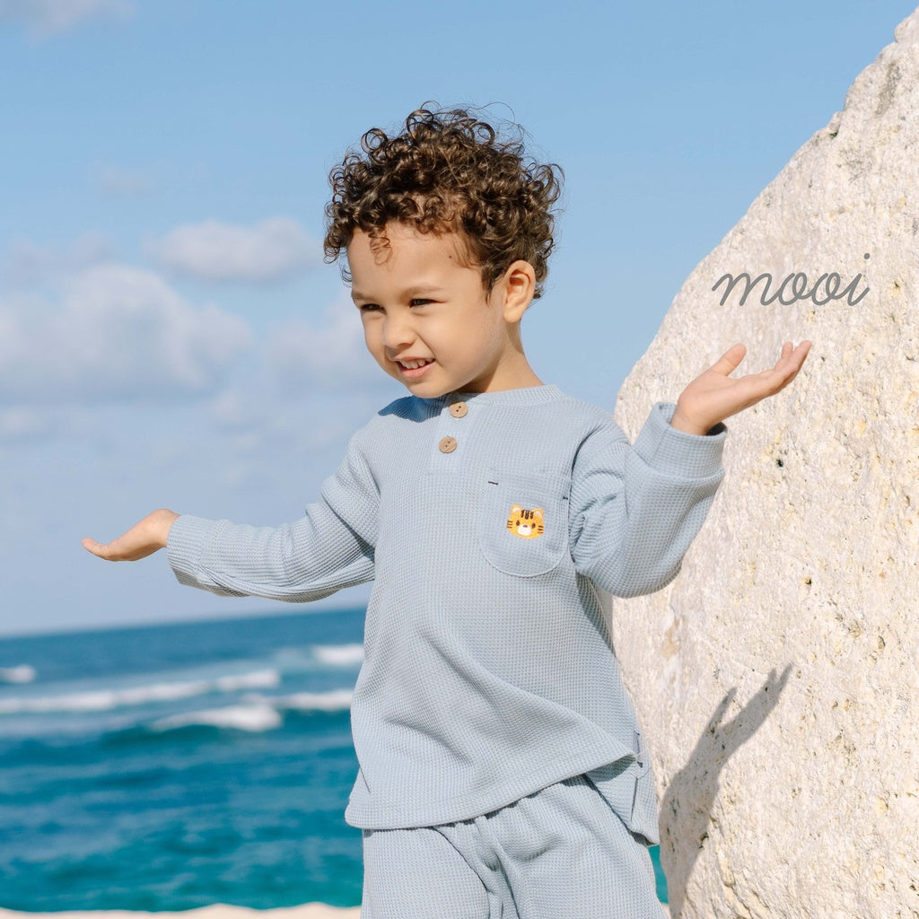 Mooi Sweater Anak Ara Pocket Waffle Top
