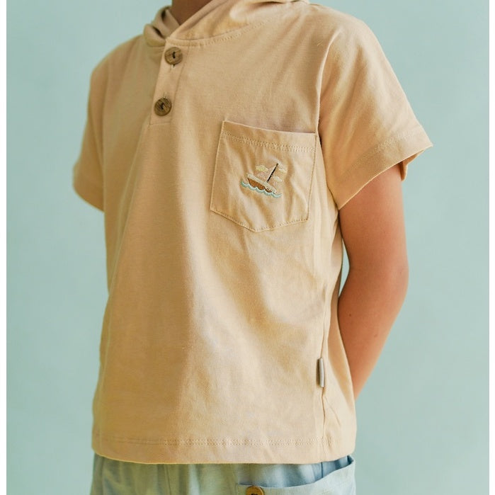 Mooi Atasan Hoodie Pendek Anak Kenzo Top