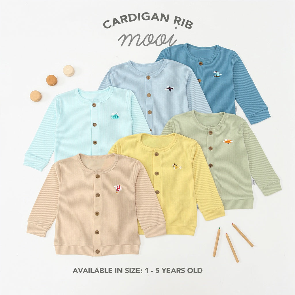 Mooi Cardigan Anak Cardigan Rib
