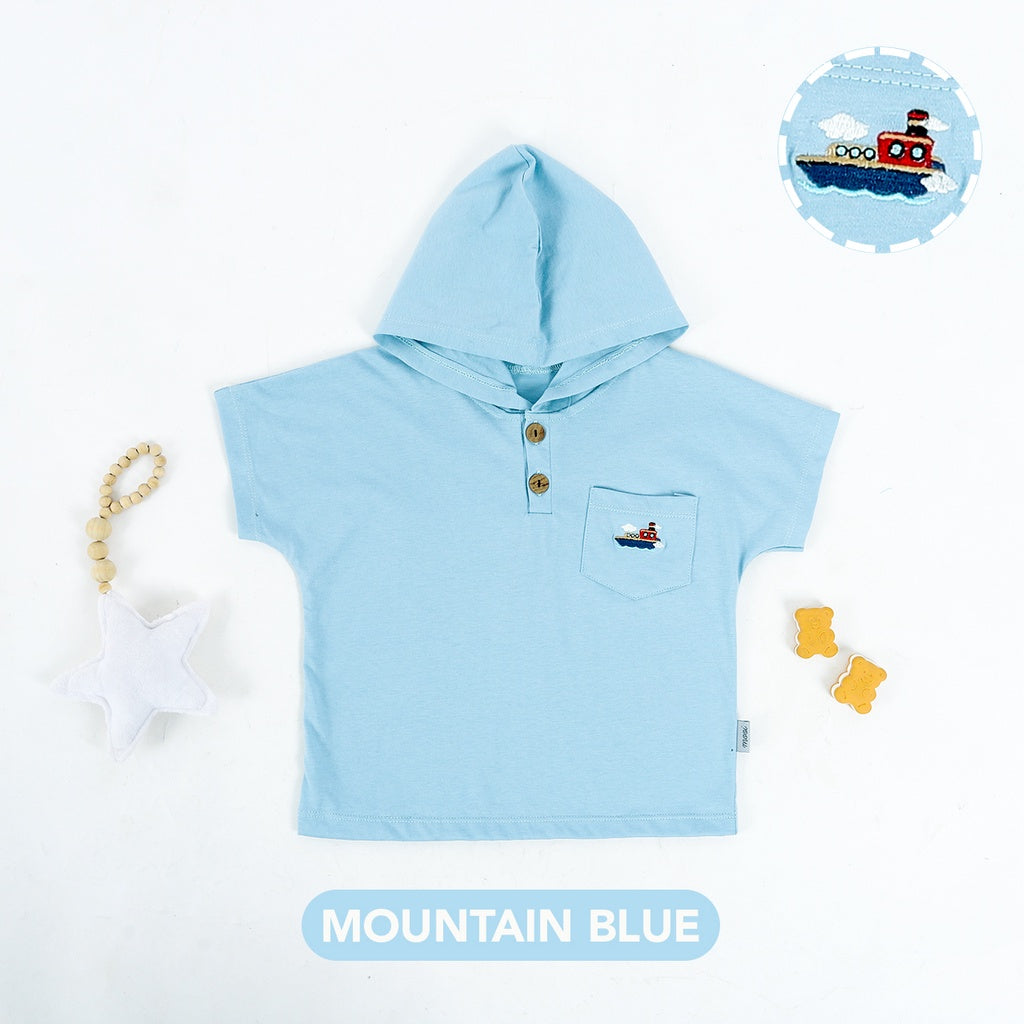 Mooi Atasan Hoodie Pendek Anak Kenzo Top