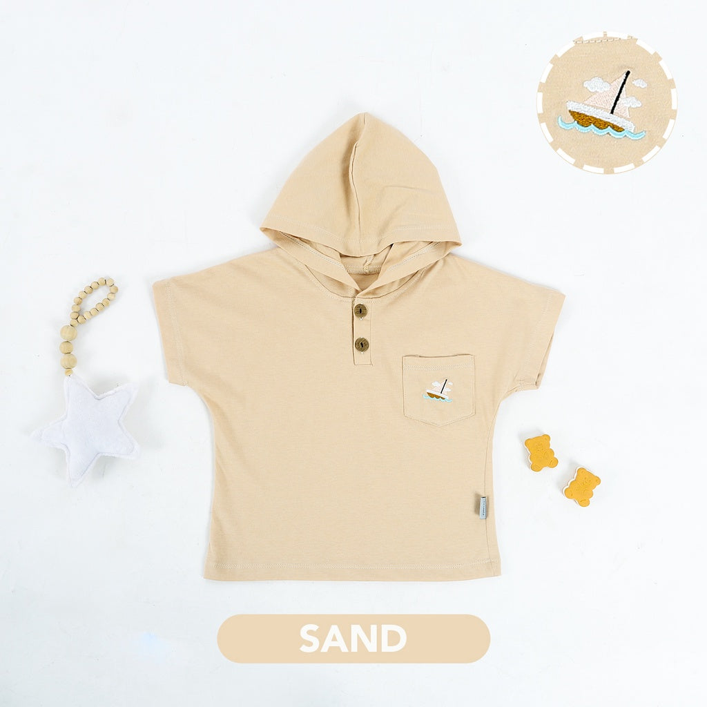 Mooi Atasan Hoodie Pendek Anak Kenzo Top