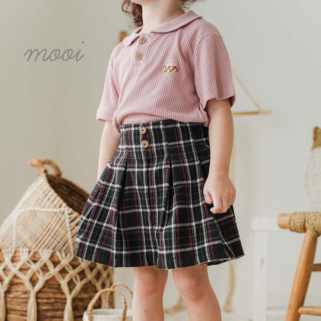 Mooi Rok Anak Perempuan Flanel Andin Skort