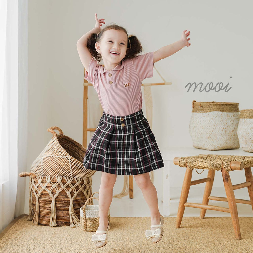 Mooi Rok Anak Perempuan Flanel Andin Skort