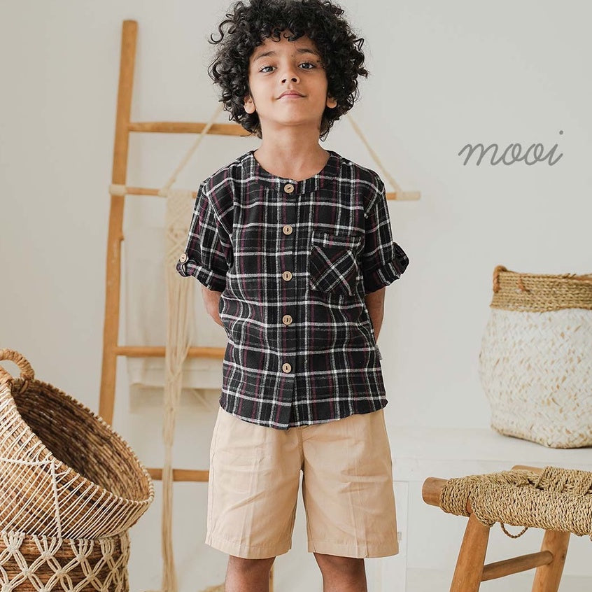 Mooi Kemeja Anak Flanel Kenji Shirt