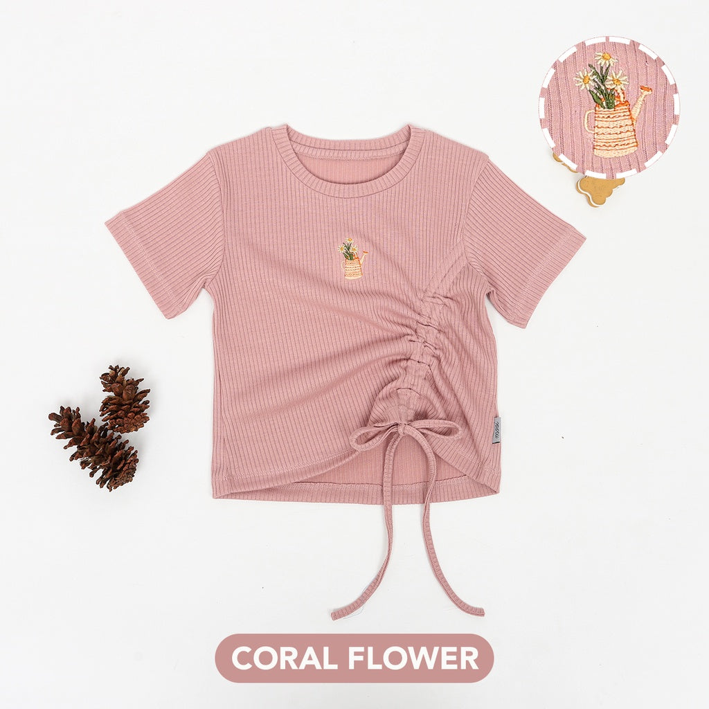 Mooi Atasan Anak Perempuan Selena Rib Top
