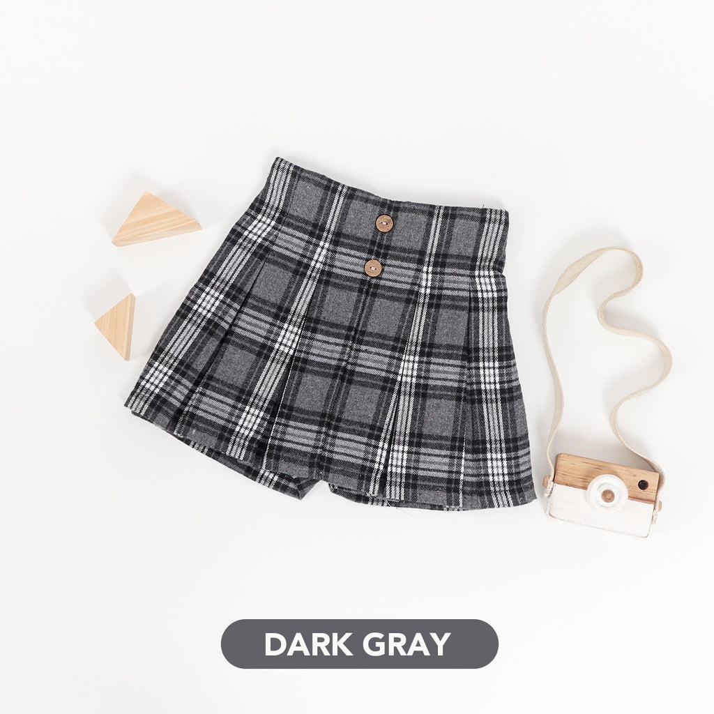 Mooi Rok Anak Perempuan Flanel Andin Skort