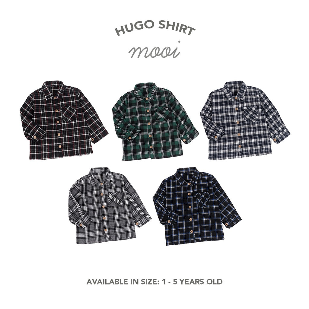 Mooi Kemeja Anak Flanel Hugo Shirt