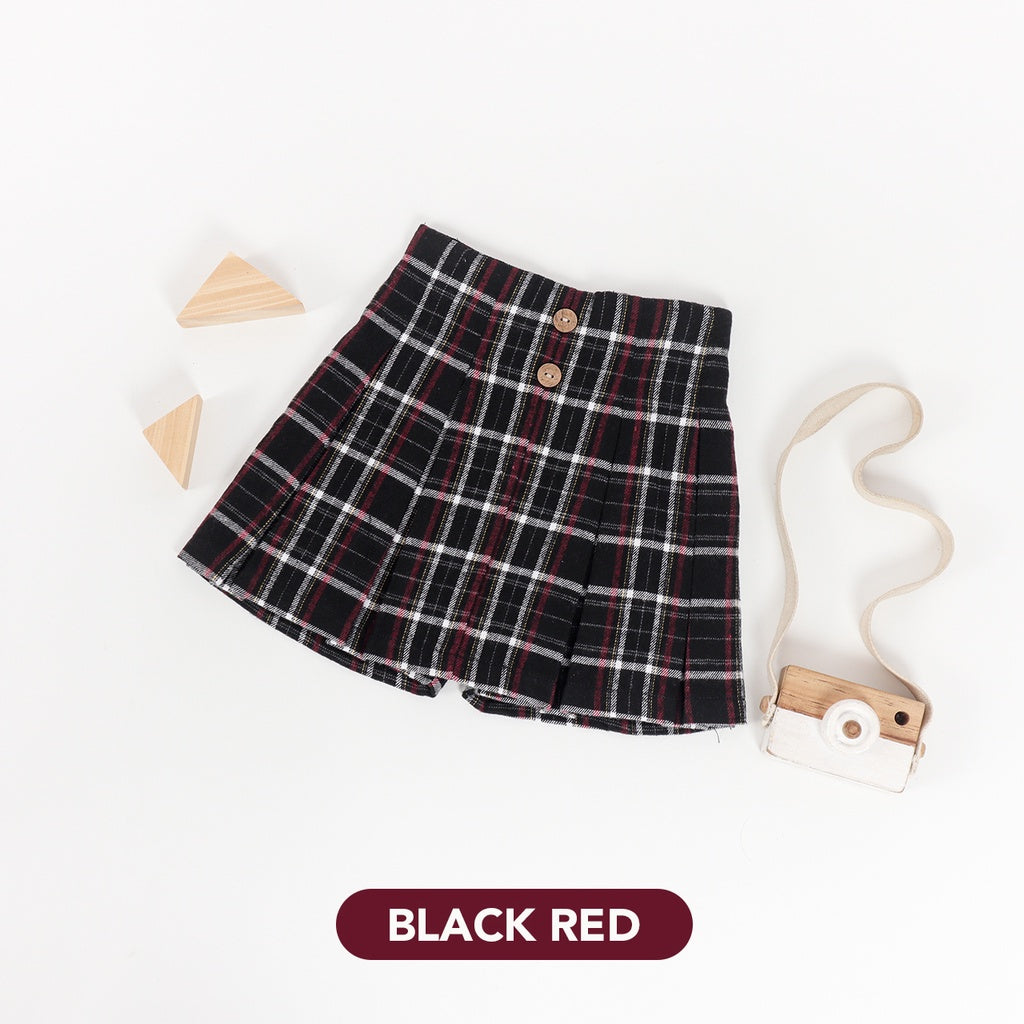 Mooi Rok Anak Perempuan Flanel Andin Skort