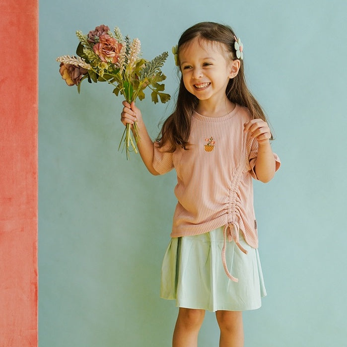 Mooi Atasan Anak Perempuan Selena Rib Top