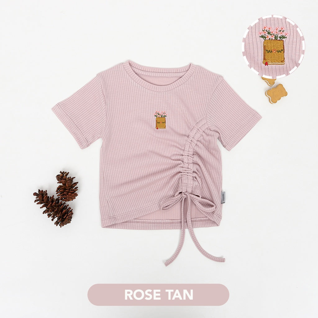 Mooi Atasan Anak Perempuan Selena Rib Top
