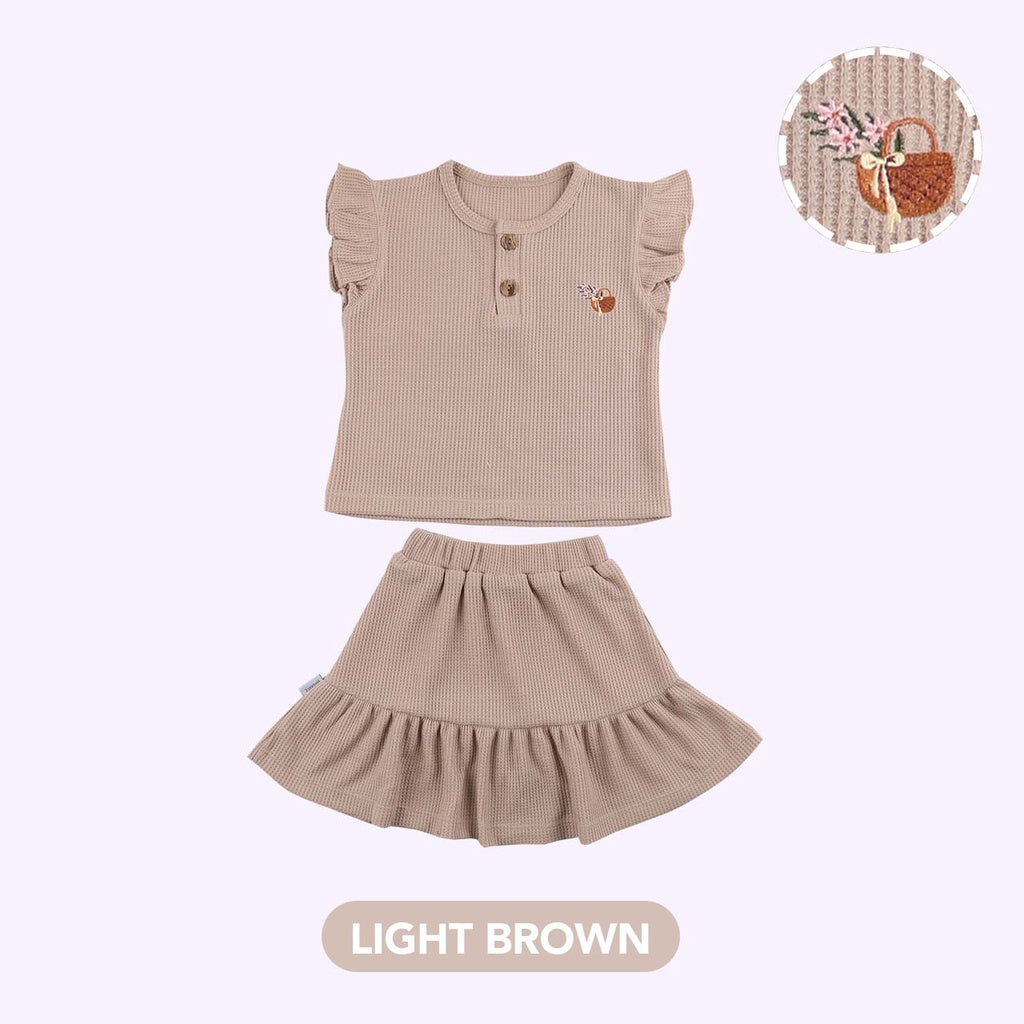 Mooi Setelan Anak Perempuan Narumi Ruffle Set