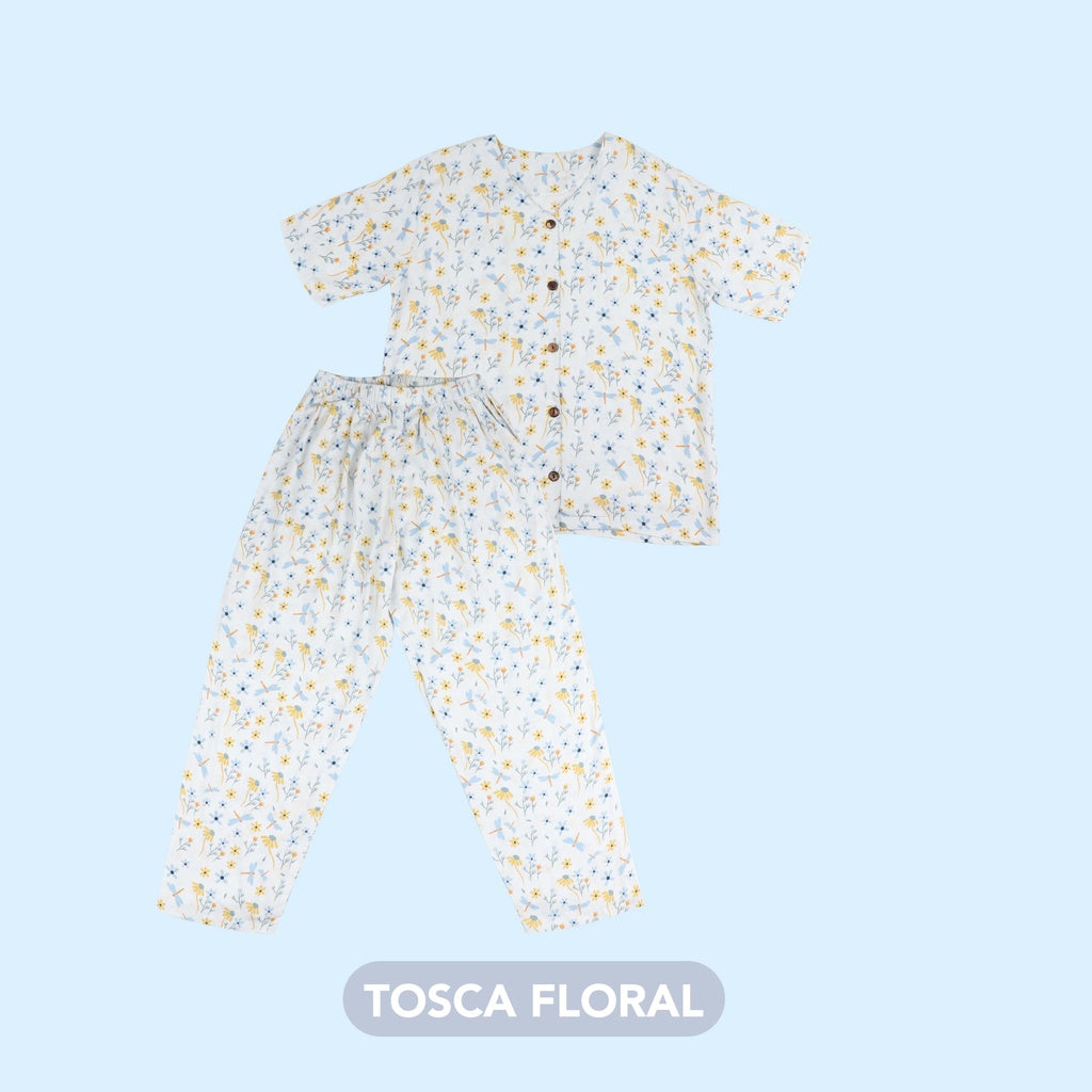Mooi Piyama Dewasa Setelan Long Collar Set Mom
