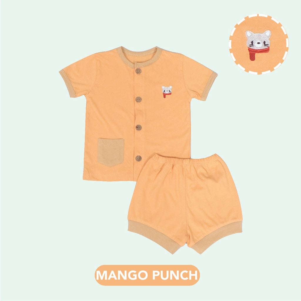 Mooi Setelan Bayi Zoey Button Set