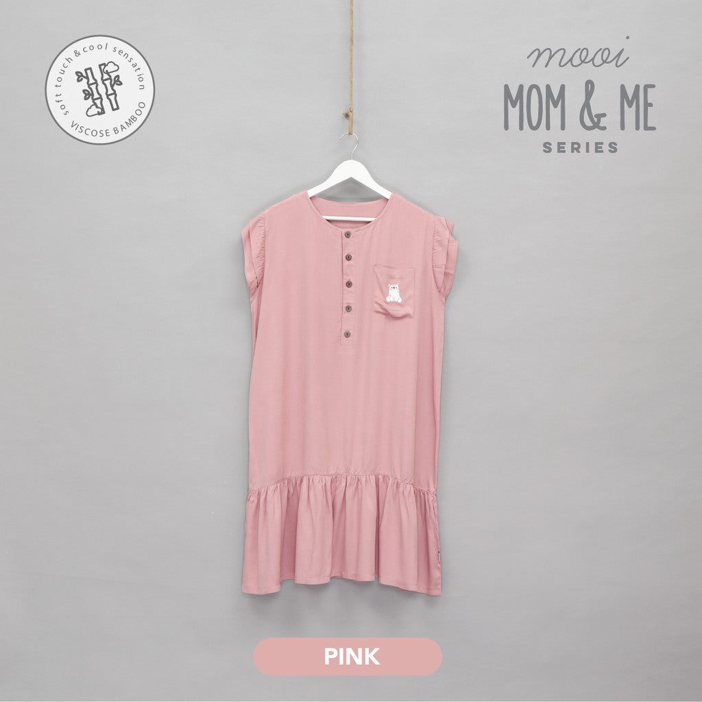 Mooi Daster Wanita Kika Ruffle Dress (MOM)