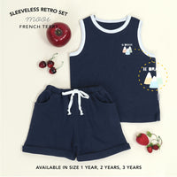 Mooi Setelan Anak Kaos Tshirt Sleeveless Retro Set