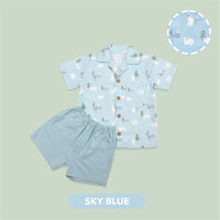 Mooi Setelan Anak Laki-laki Kemeja Anak Printed Shirt Set