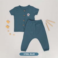 Mooi Setelan Piyama Bayi Button Pajamas