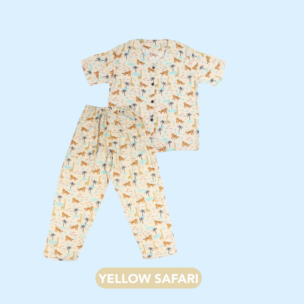 Mooi Piyama Dewasa Setelan Long Collar Set Mom