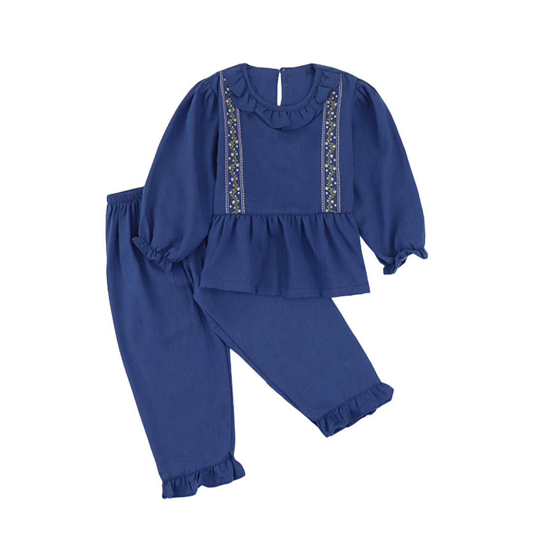 Mooi Setelan Anak Perempuan Raya Collection Asra Tunic Ruffle Set