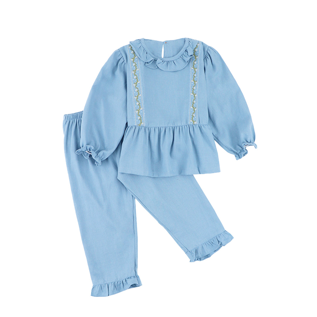 Mooi Setelan Anak Perempuan Raya Collection Asra Tunic Ruffle Set