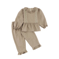 Mooi Setelan Anak Perempuan Raya Collection Asra Tunic Ruffle Set